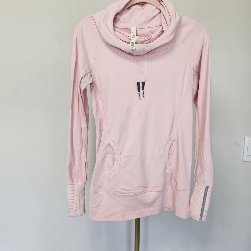 lululemon athletica Light Pink Cowl Neck Sweater
